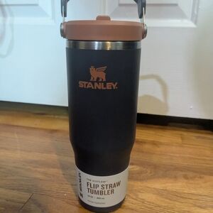 Stanley Black and Brown Flip Straw Tumbler